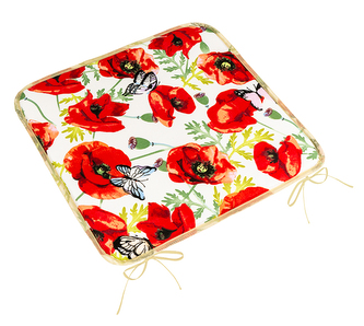 Sedák BERTA hladký - Červená,Bílá,Zelená - 40x40 cm