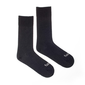 Ponožky merino tenké černé Černé M (39-42)