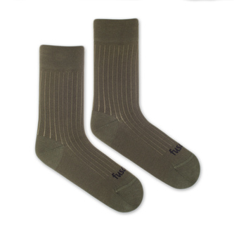Ponožky Žebro kaki Zelené S (35-38)