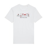 Tričko Bratislava ikony bíle Bílé L