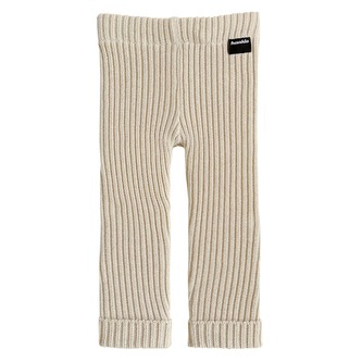 Dětské pletené legíny Fusakle MERINO krémové Béžové 110/116
