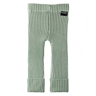 Dětské pletené legíny Fusakle MERINO mint Zelené 134/140