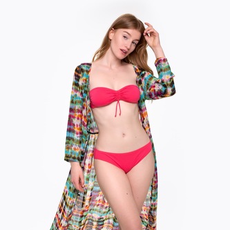 Plavky Fusakle bandeau růžové vrchní díl Růžové XL