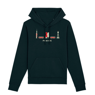 Mikina Praha ikony černá Černé M