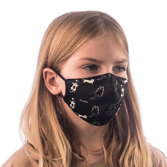 Rouška dětská Fusakle ČaukyMňauky Černé