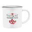 KUBEK PORCELITOWY Z WYWINIĘTYM RANTEM 320 ML DEK. KOCHAM MAMĘ