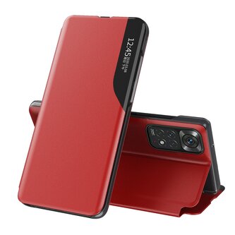Eco Leather View Case elegancki futerał etui z klapką i funkcją podstawki Xiaomi Redmi Note 11 Pro+ 5G / 11 Pro 5G / 11 Pro czerwony