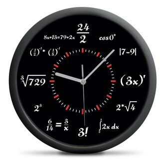 Zegar ścienny z działaniami matematycznymi Zegar ścienny z działaniami matematycznymi