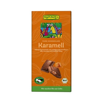 Čokoláda mléčná karamel 100 g BIO   RAPUNZEL