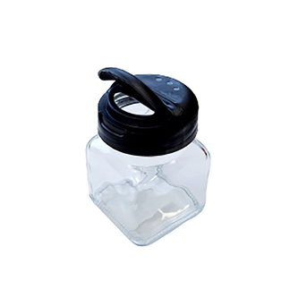 POJEMNIK NA PRZYPRAWY Z KLAPKĄ 150ML CZARNY