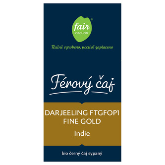 Fairobchod Bio černý čaj Darjeeling FTGFOP1 Fine Gold sypaný, 60 g Fairobchod Bio černý čaj Darjeeling FTGFOP1 Fine Gold sypaný, 60 g