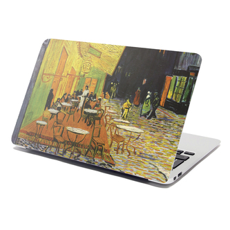 Samolepka na notebook Terasa kavárny v noci - Vincent van Gogh: 29x20 cm