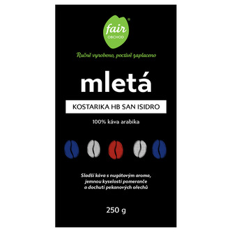 Fairobchod Mletá káva Kostarika HB San Isidro, 500 g