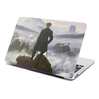 Samolepka na notebook Poutník nad mořem mlhy - Caspar David Friedrich: 38x26 cm
