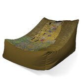 Sedací vak Lounge Polibek - Gustav Klimt: 120 x 100 x 80 cm