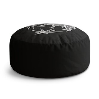 Taburet Circle Zaklínač Černá mapa: 38x48 cm