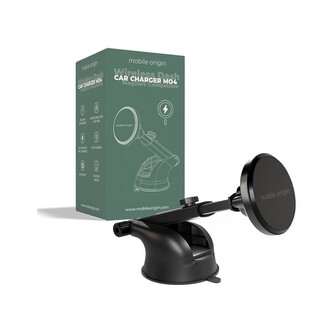 Mobile Origin MO4 MagSafe držák na sklo/palubovku s bezdrátovým nabíjením (15W) černý