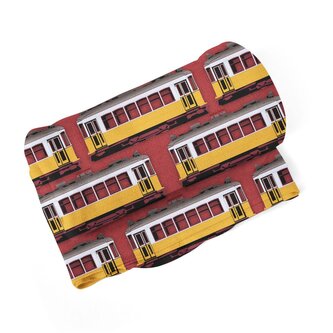 Deka Lisabonské historické tramvaje Červený Pattern: 150x120 cm Deka Lisabonské historické tramvaje Červený Pattern: 150x120 cm