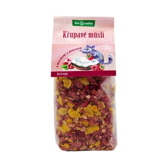 Müsli křupavé s malinami a kokosem 300 g BIO   BIO NEBIO