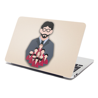 Samolepka na notebook Money heist Profesor a jeho tým Béžová: 29x20 cm