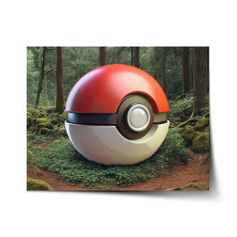 Plakát Pokemon ball Les: 120x80 cm