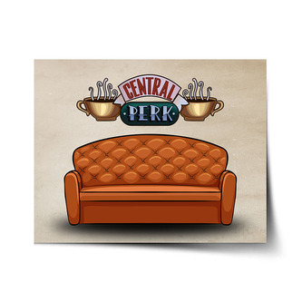 Plakát Seriál přátelé CENTRAL PERK Gauč: 60x40 cm