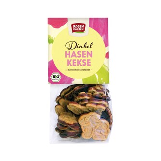Sušenky špaldové s mléčnou čokoládou 150 g BIO   ROSENGARTEN