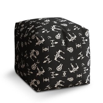 Taburet Cube Star Wars Vesmírné lodě Pattern: 40x40x40 cm