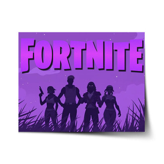 Plakát FORTNITE Fialová silueta: 90x60 cm