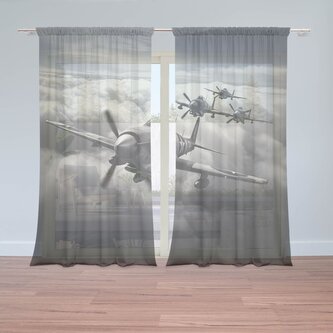Záclony Stíhací letadla: 2ks 150x250cm