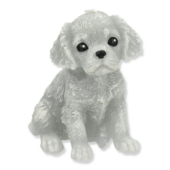 Świeca Figurka ANIMALS PIES SPANIEL 11x14cm szara parafinowa