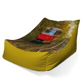 Dětský sedací vak Lounge Červená tramvaj v lese: 80 x 95 x 50 cm