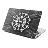 Samolepka na notebook Star Wars Vesmírné lodě na šedém abstraktu: 29x20 cm