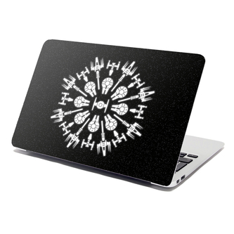 Samolepka na notebook Star Wars Vesmírné lodě: 38x26 cm