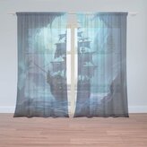 Záclony Plachetnice v průrvě: 2ks 150x250cm