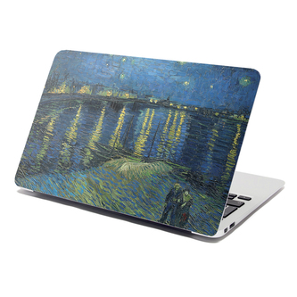 Samolepka na notebook Hviezdna noc nad Rhônou - Vincent van Gogh: 38x26 cm