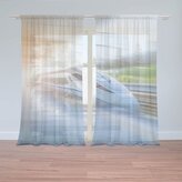 Záclony Rychlovlak projíždějící nádražím: 2ks 150x250cm