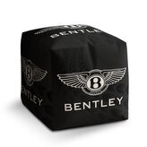 Taburet Cube Logo Bentley Černý: 40x40x40 cm
