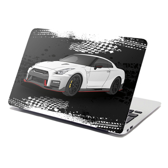 Samolepka na notebook Nissan GTR 35 Černý: 38x26 cm