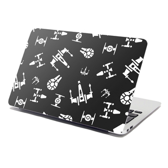 Samolepka na notebook Star Wars Vesmírné lodě Pattern: 29x20 cm
