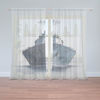 Záclony Válečná loď na klidném moři: 2ks 150x250cm