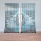 Záclony Válečná loď prorážející oceán: 2ks 150x250cm