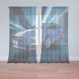 Záclony Mustang Modré pozadí: 2ks 150x250cm
