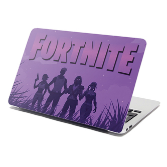 Samolepka na notebook FORTNITE Fialová silueta: 38x26 cm