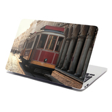 Samolepka na notebook Historická červená tramvaj: 38x26 cm