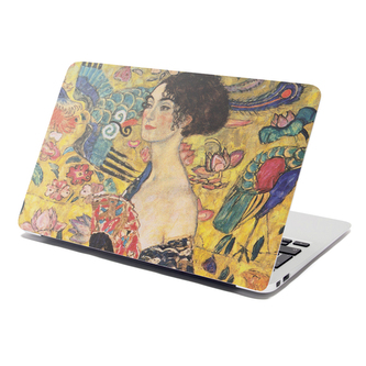 Samolepka na notebook Dáma s vějířem - Gustav Klimt: 29x20 cm