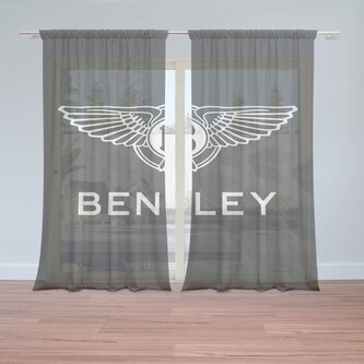Záclony Logo Bentley Černý: 2ks 150x250cm