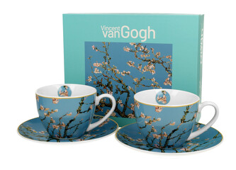 2 filiżanki ze spodkami Almond Blossom inspired by Van Gogh