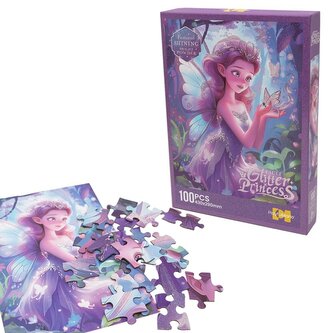 Puzzle z brokatem księżniczka 100 elementów