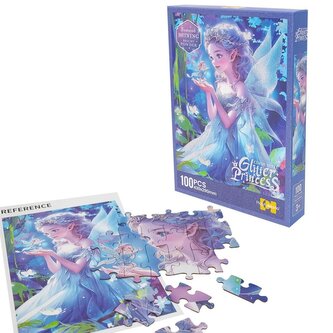 Puzzle z brokatem księżniczka 100 elementów
